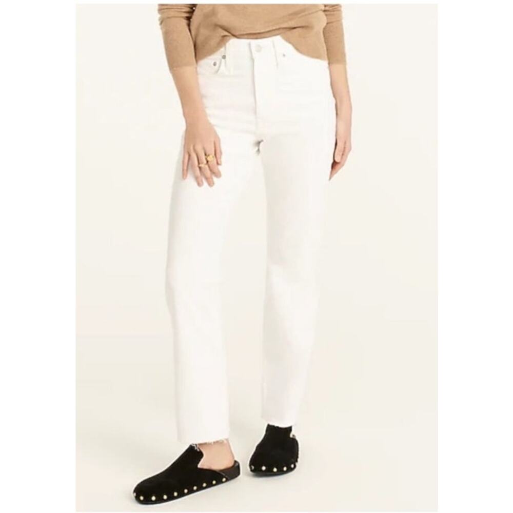 NWT J.Crew Slim Boyfriend Jean in‎ White Size 24